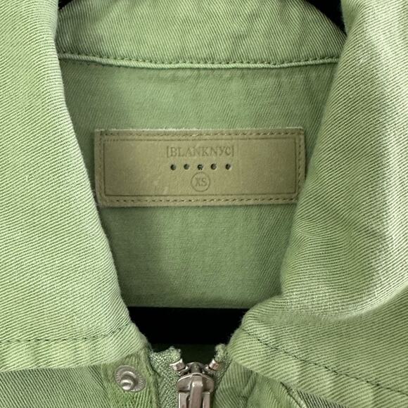 Blank NYC Green Twill Utility Zip up Jacket Womens Size XS - Picture 5 of 9